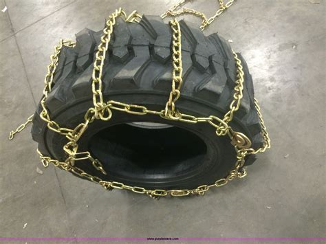 skid steer tire chains for sale|12x16.5 tractor tire chains.